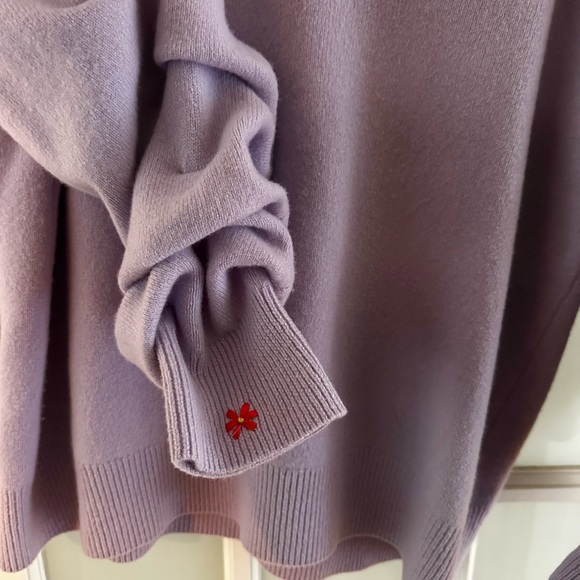Tory Burch Lavender V-Neck Sweater - Picture 2 of 6